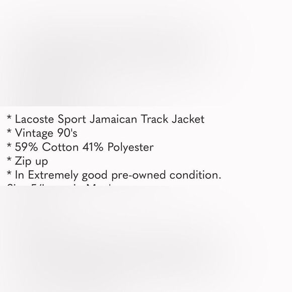 Lacoste Sport Jamaican Track Jacket Sz 4 Black Green Gold Zip Front Long Sleeve - Picture 7 of 11